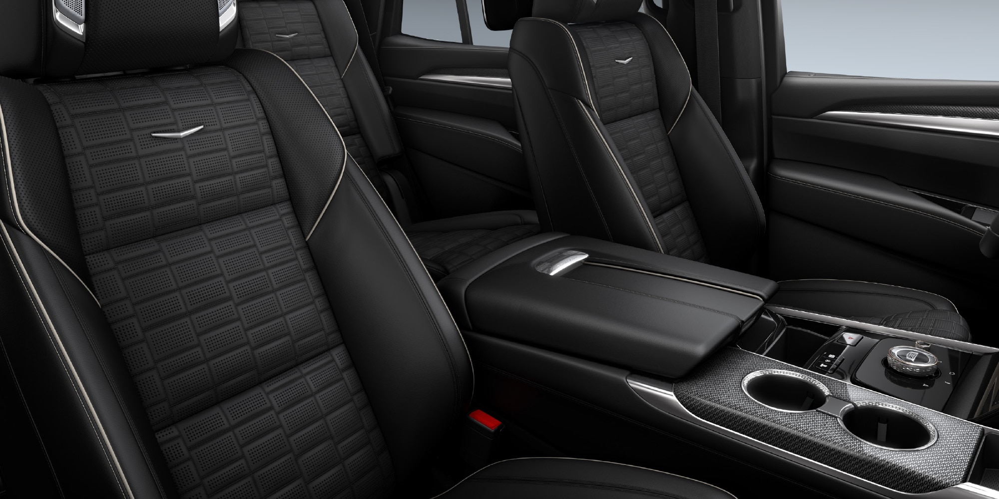 Asientos con ajuste térmico en Cadillac Escalade-V 2026, camioneta grande de lujo