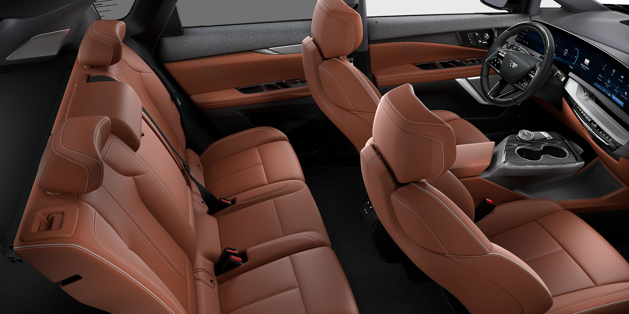 Cadillac OPTIQ 2027 con interior Blushed Ochre y Backen Black