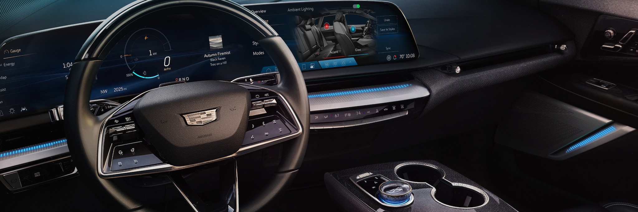 Cadillac OPTIQ 2027 con cabina digital y pantalla LED extendida